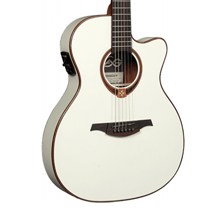 LAG T118ASCE-IVO Tramontane Auditorium Slim Cut Ivory Elektro Akustik Gitar